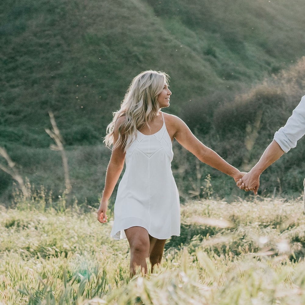 White spaghetti strap dress